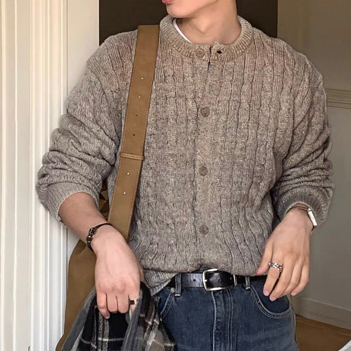 Casual Knit Sweater Coat