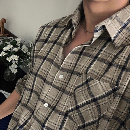 Retro Plaid Casual Shirt