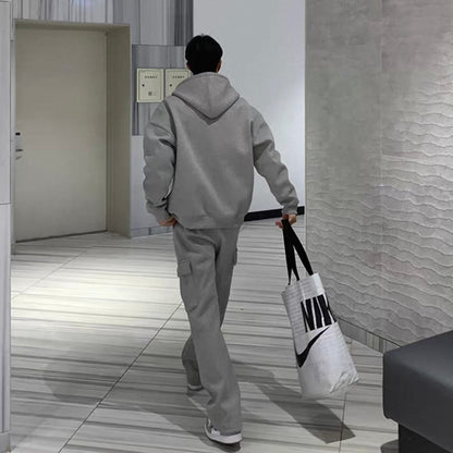 Casual Hooded Cardigan Setup