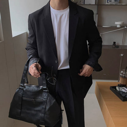 Casual Solid Color Jacket Setup