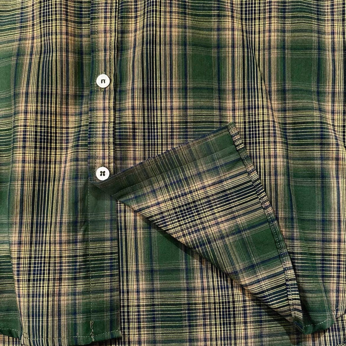 Retro Green Plaid Shirt