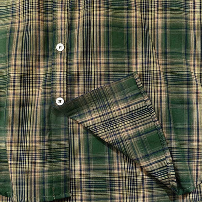 Retro Green Plaid Shirt