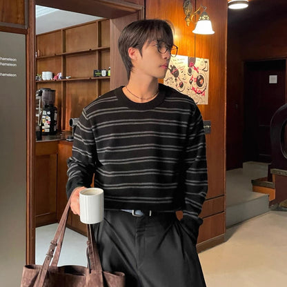 Fine Stripe Knit Sweater
