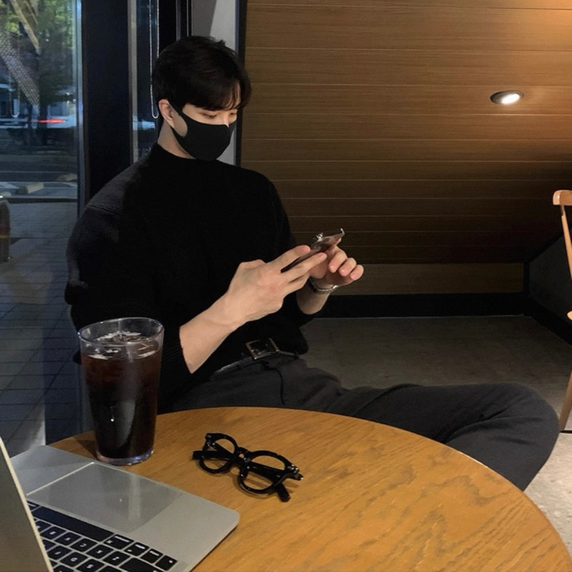 Men's Knit Turtleneck Sweater