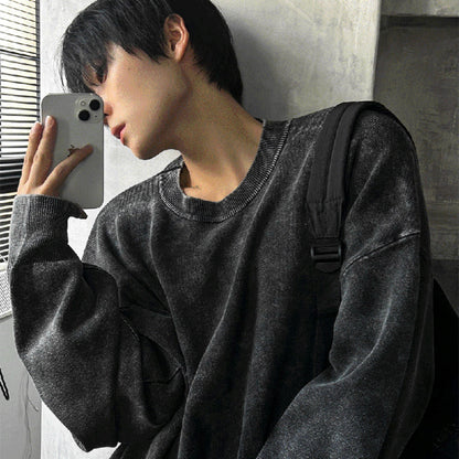 Dark drop-shoulder sweatshirt