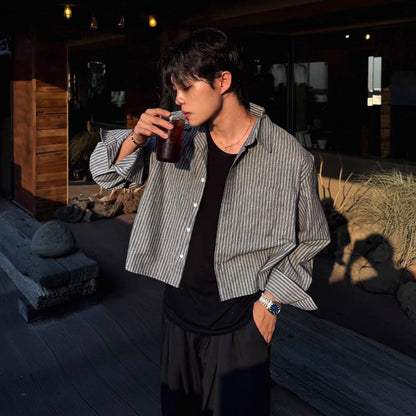 Casual Striped Long Sleeve Shirt