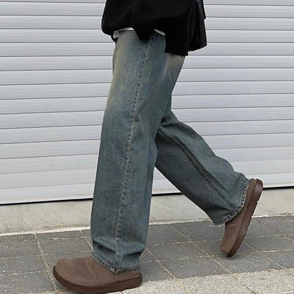 Retro Loose Wide-Leg Jeans