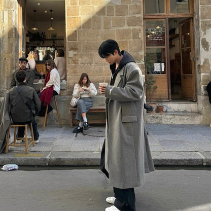 Men's Warm Wool Trench Coat