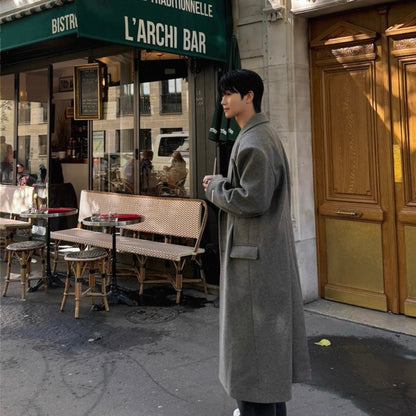 Men's Warm Wool Trench Coat