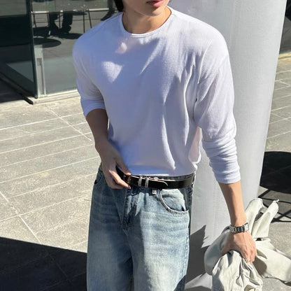 Minimal Ribbed Long Sleeve Tee