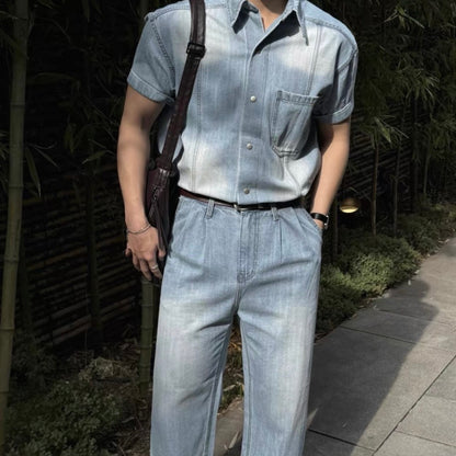 Vintage Washed Denim Shirt