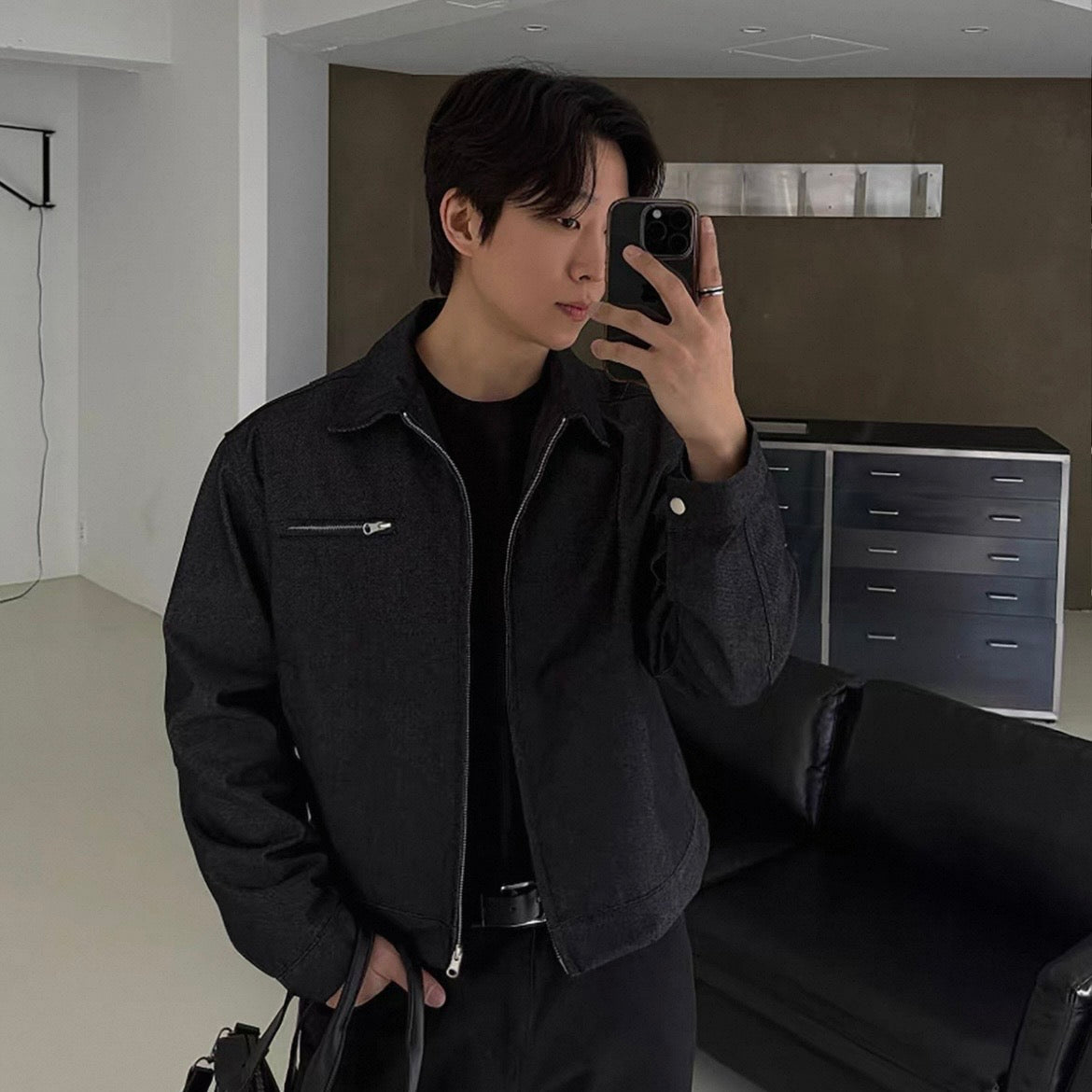 Washed Zip-Up Jacket