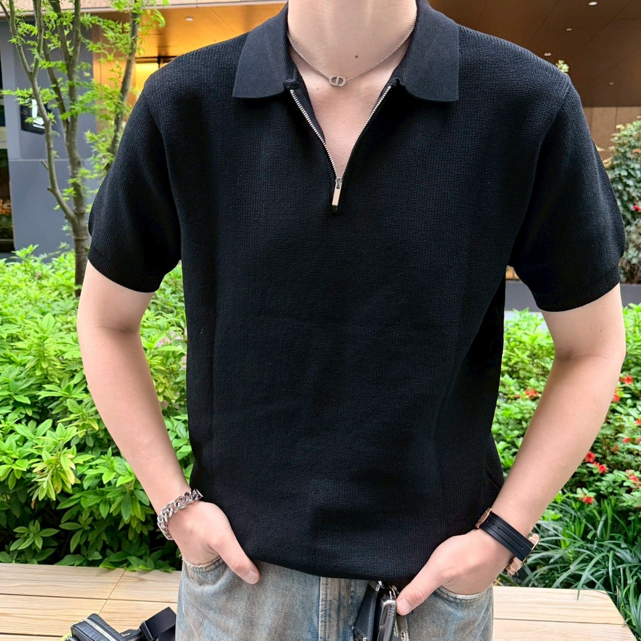 Breezy Knit Short-Sleeve Shirt