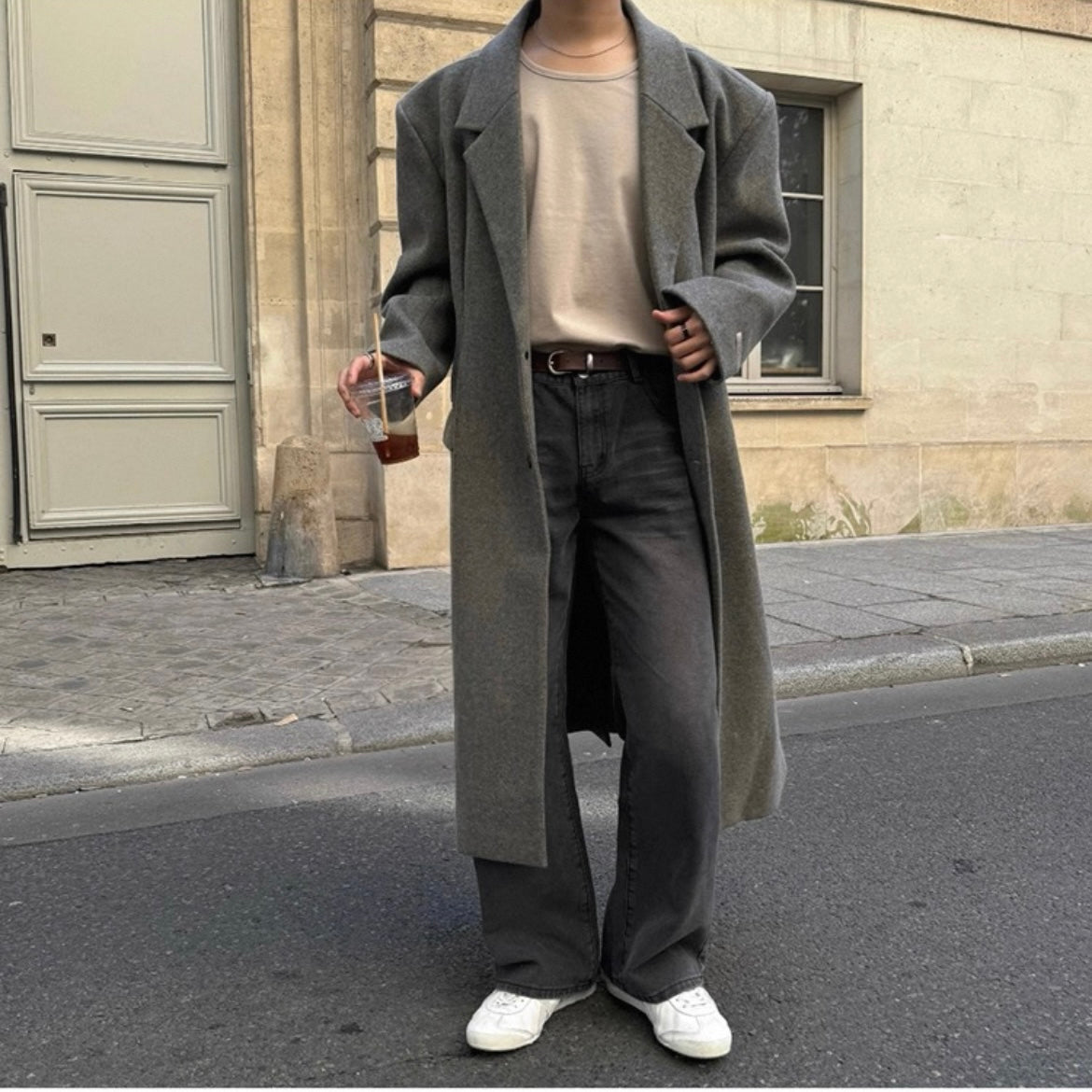 Men's Warm Wool Trench Coat