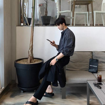 Breezy Casual Long-Sleeve Shirt