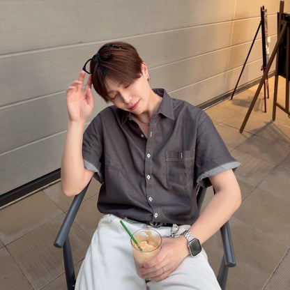 Korean Stylish Casual Denim Shirt
