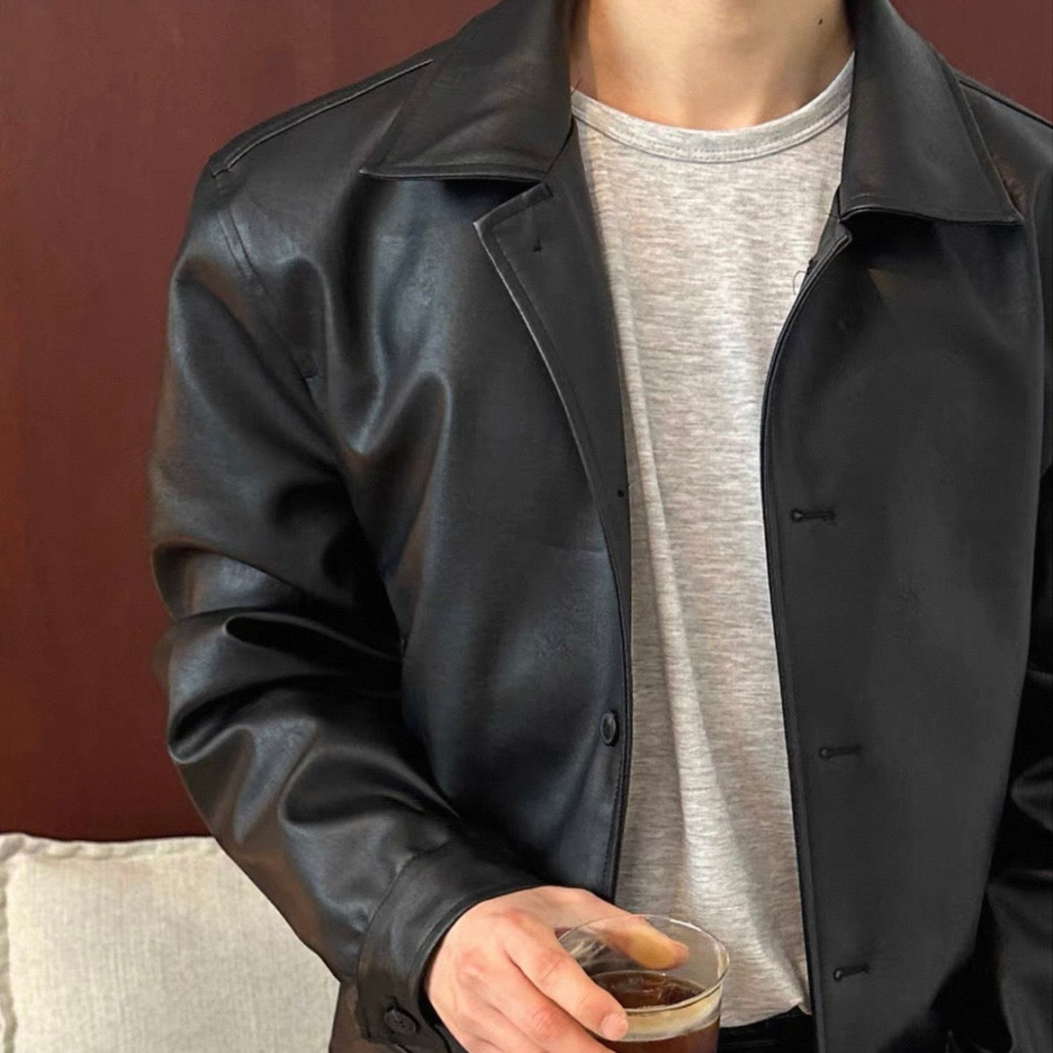 Minimal Leather Jacket