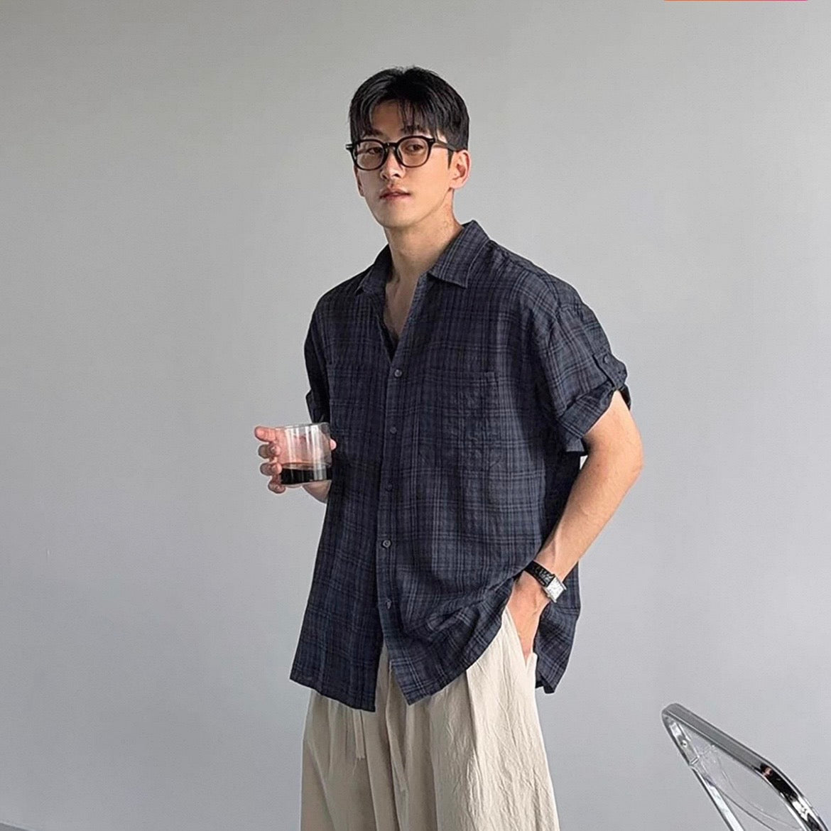 Muted Check Relaxed Shirt