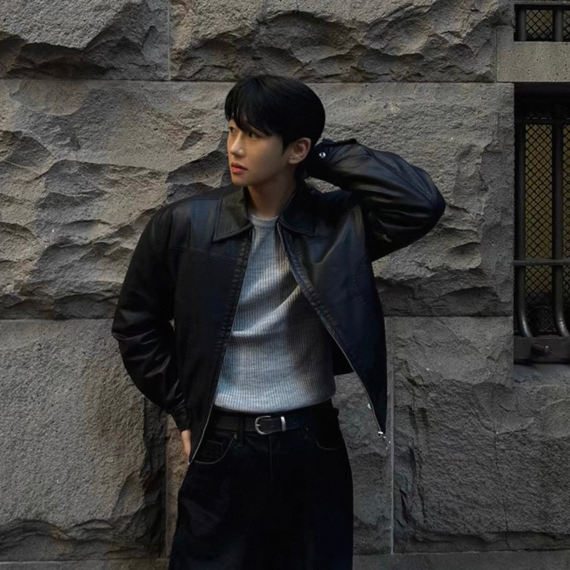 Vintage Leather Blouson Jacket