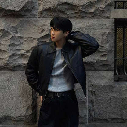 Vintage Leather Blouson Jacket