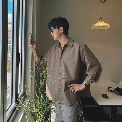 Retro Striped Casual Shirt