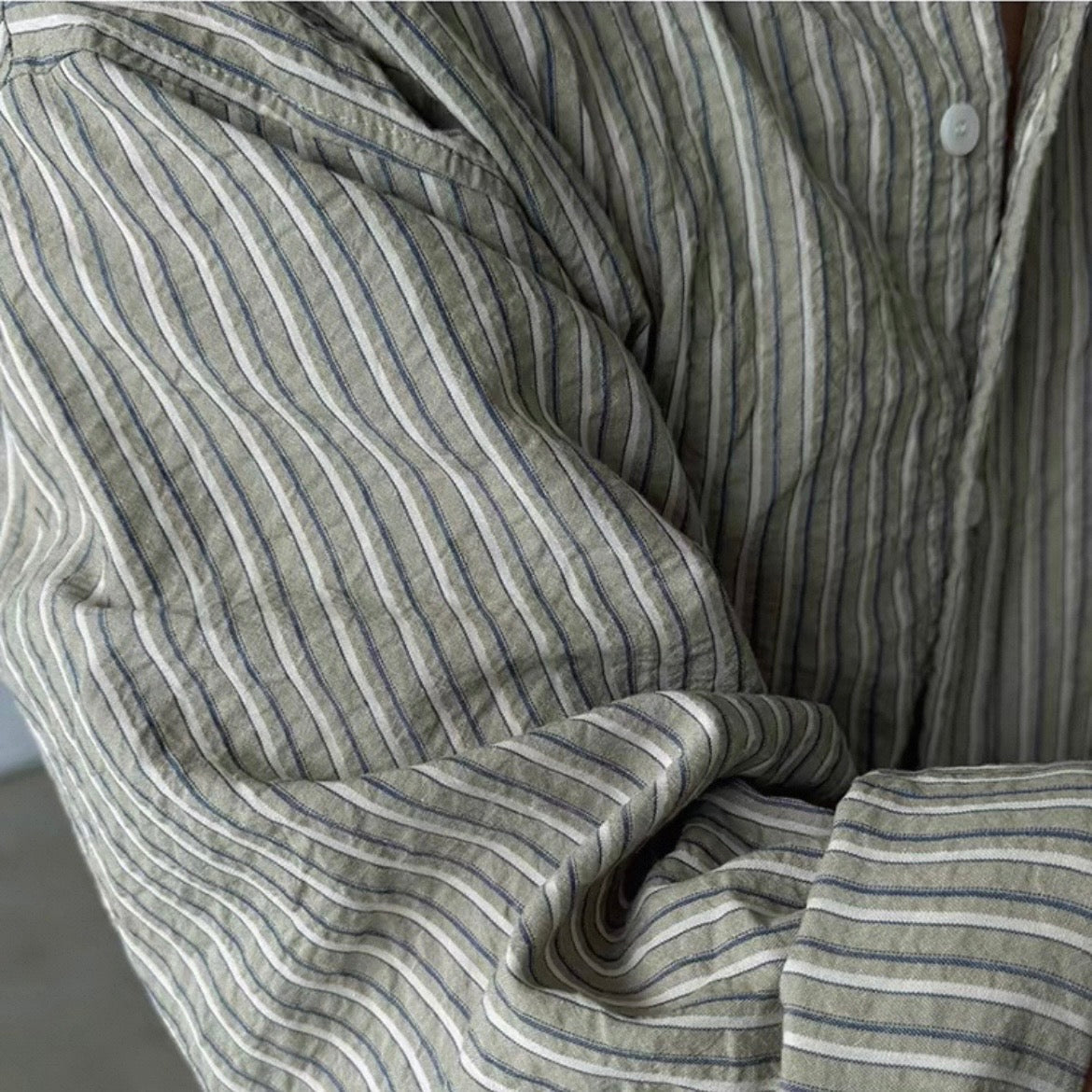Korean-Style Striped Casual Shirt