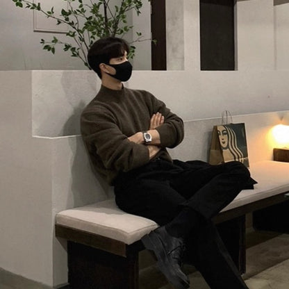 Men's Knit Turtleneck Sweater