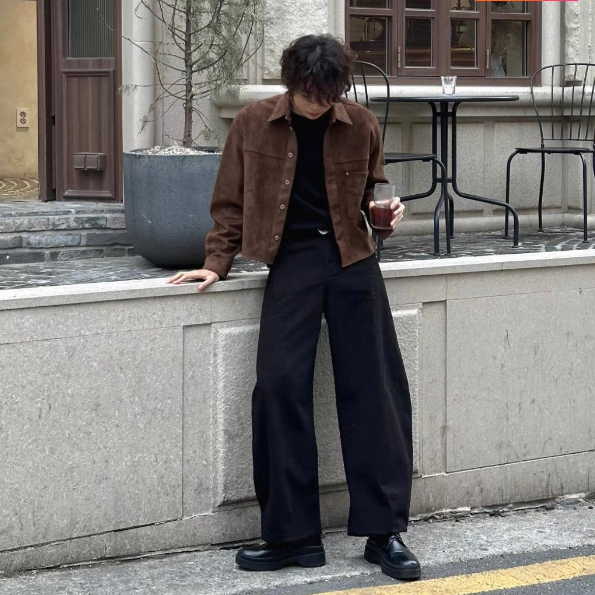 Wide Straight Slacks