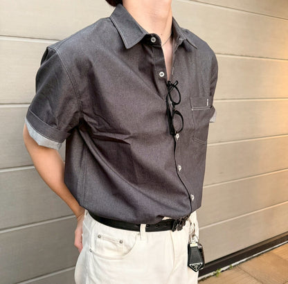 Korean Stylish Casual Denim Shirt