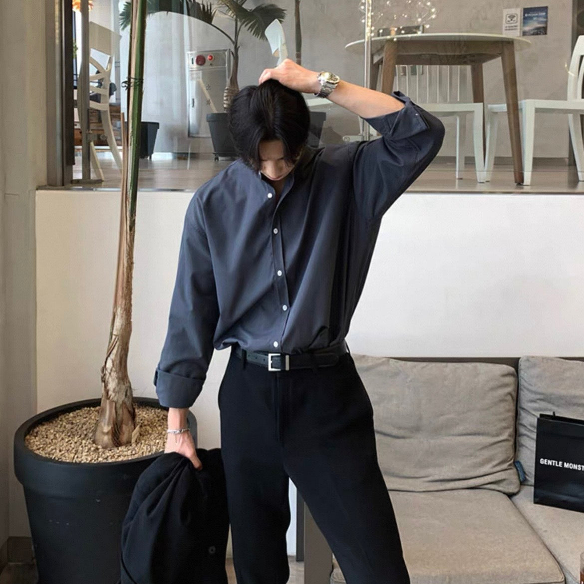 Breezy Casual Long-Sleeve Shirt