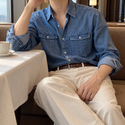 Fall Design Sense Lapel Shirt