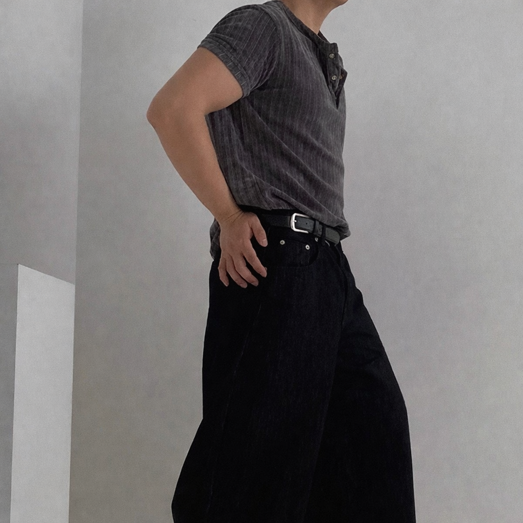 Slim Fit Henry Collar T-Shirt