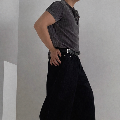 Slim Fit Henry Collar T-Shirt