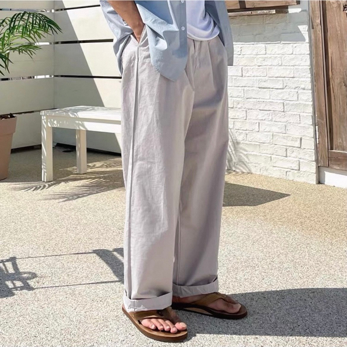 Korean Wide-Leg Sports Pants