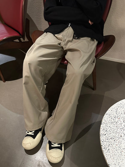 Vintage Pleated A-line Suit Pants