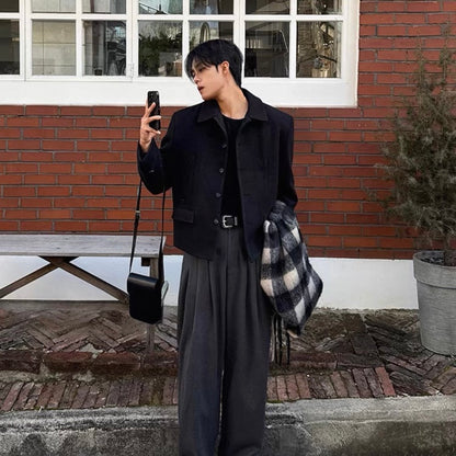 Minimal Wool Short Jacket