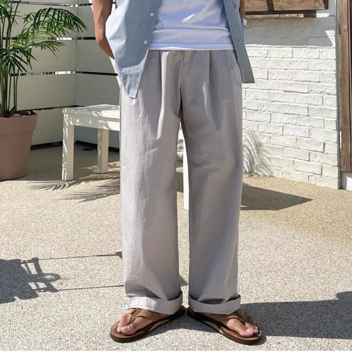 Korean Wide-Leg Sports Pants