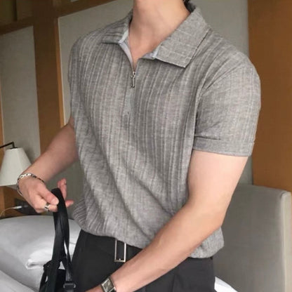 Smart Casual Half-Zip Polo Shirt