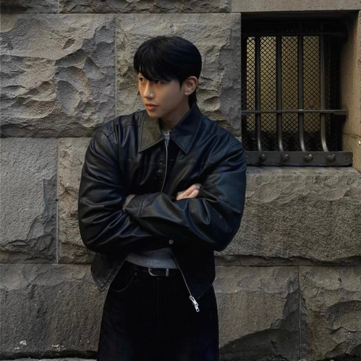Vintage Leather Blouson Jacket