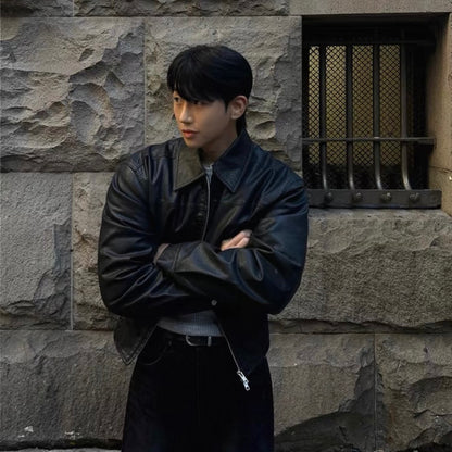 Vintage Leather Blouson Jacket