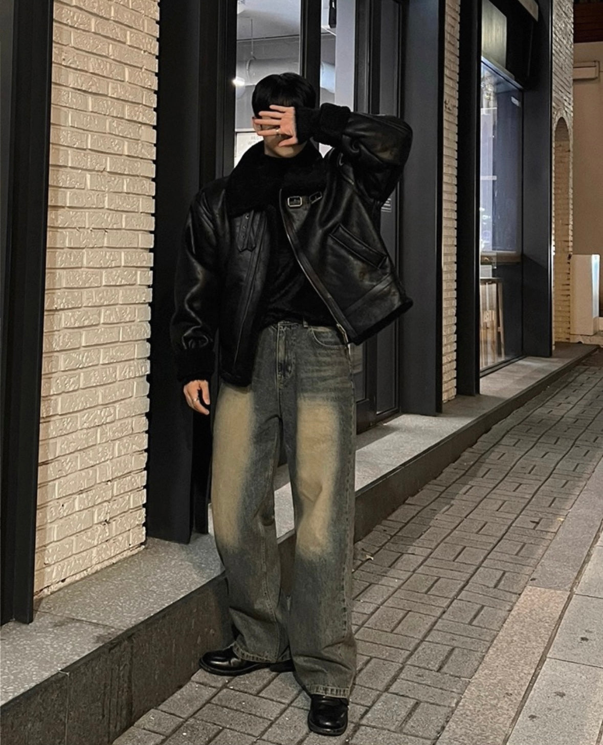 Retro Straight Jeans Pants