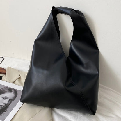 Simple retro large shoulder bag