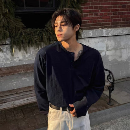 Casual Cotton Long Sleeve T-shirt