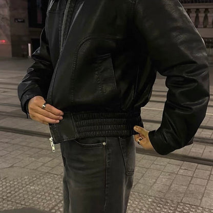 Vintage Leather Blouson Jacket