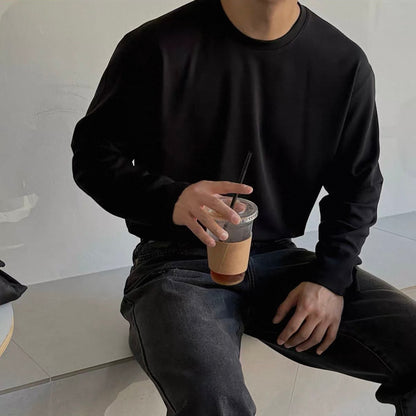 Minimal Silhouette Long Sleeve Tee