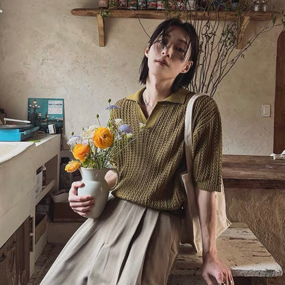 Vintage Cable-Knit T-Shirt