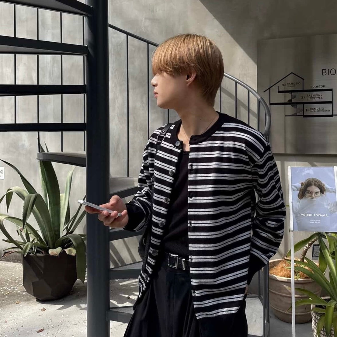 Minimalist Striped Cardigan