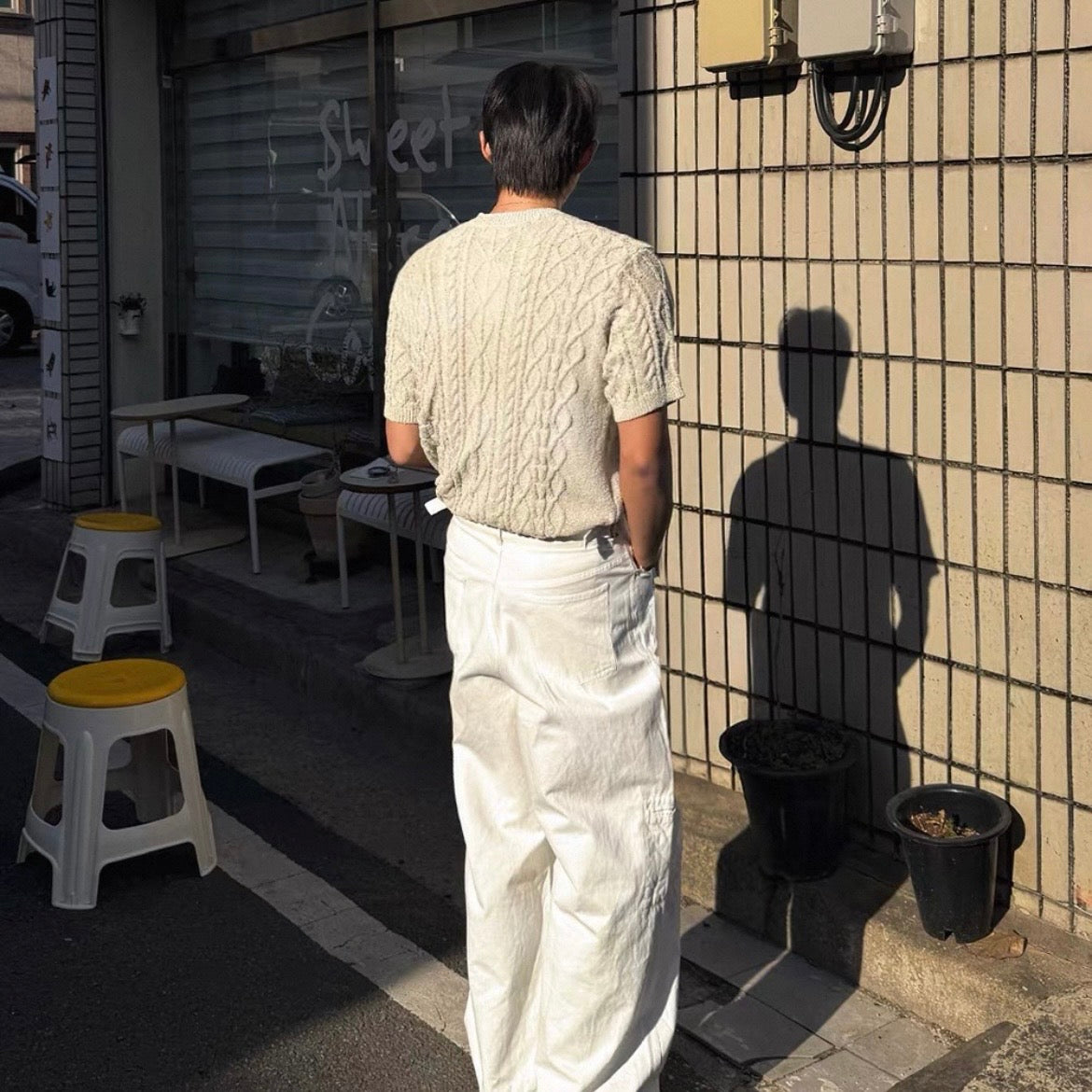 Loose Summer Knit T-Shirt