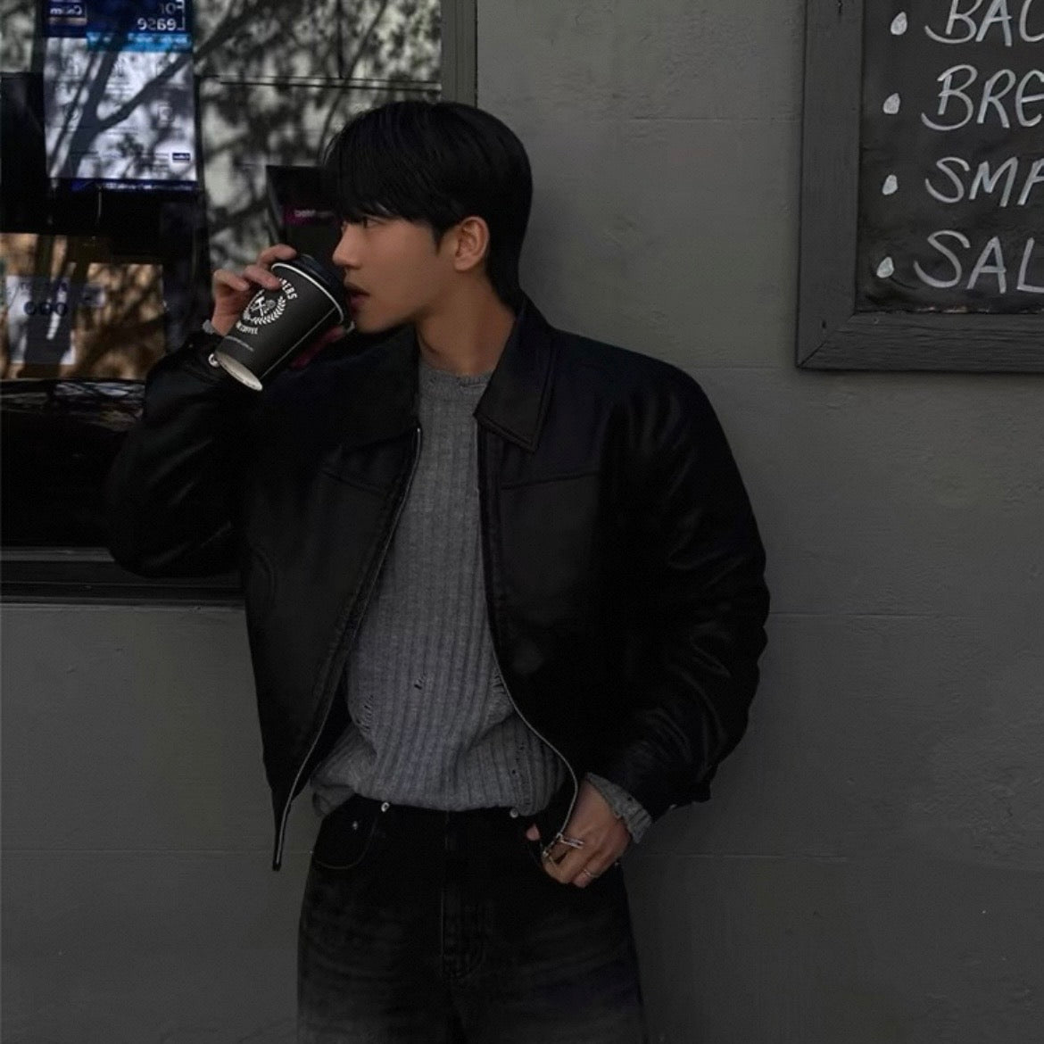 Vintage Leather Blouson Jacket