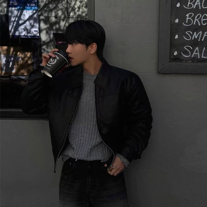Vintage Leather Blouson Jacket